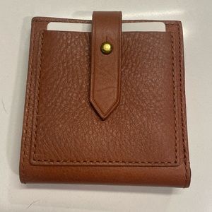 Madewell Leather Wallet in English Saddle